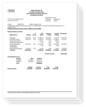 FSP Custom Solution for Deltek Vision Invoice