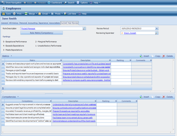 Deltek Vision Custom Info Center for HR