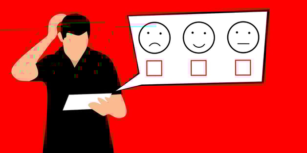 Client taking survey